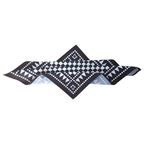 Freemasons Masonic Silk Pocket Handkerchief in Black/White SC&G